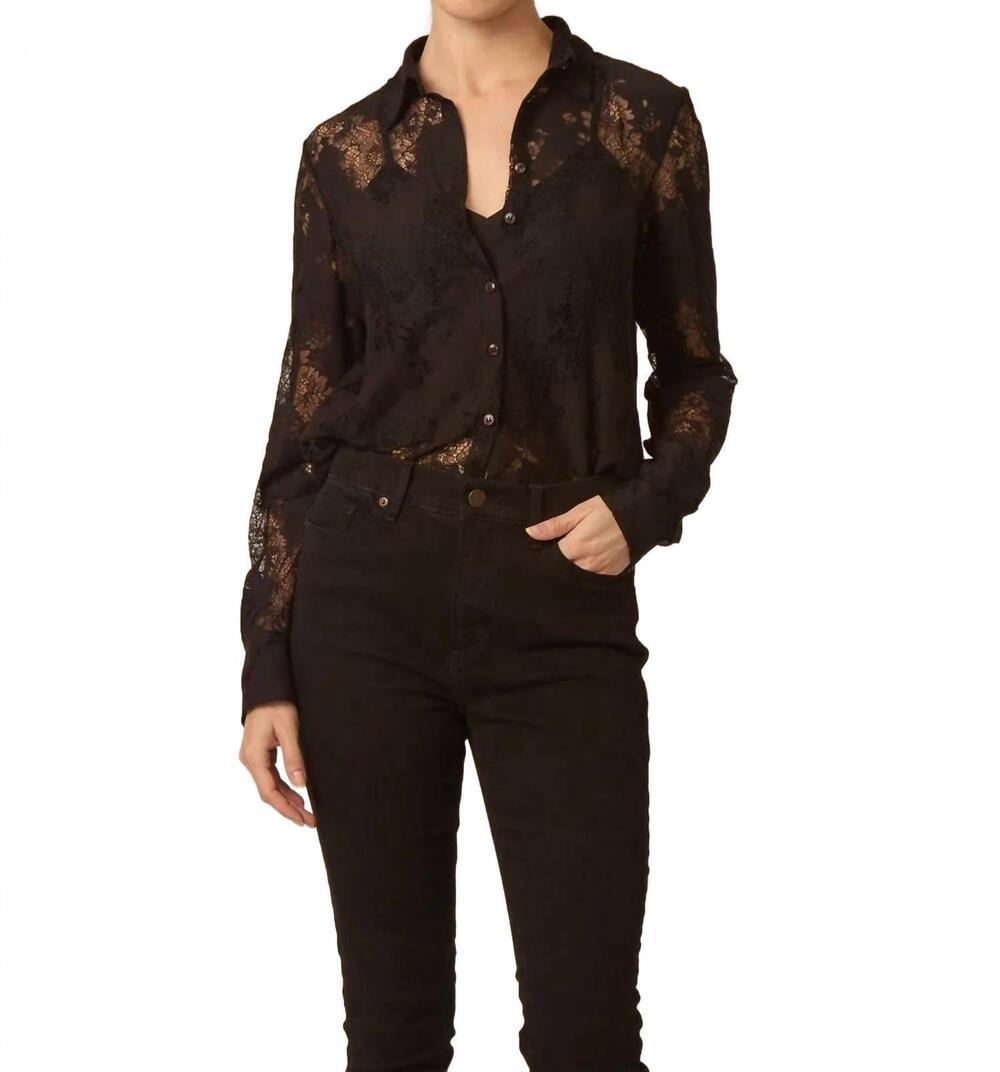NEW GILNER FARRAR troy blouse in black